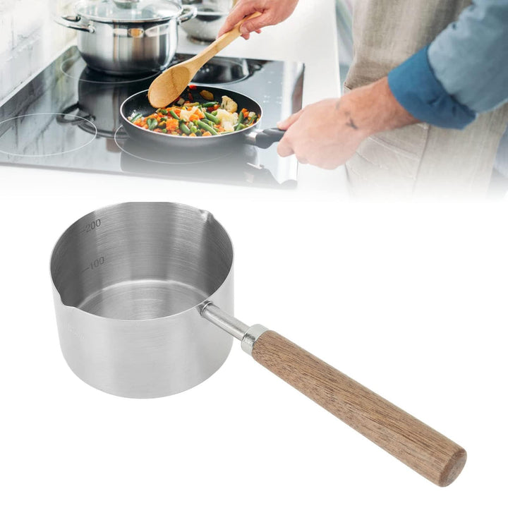 Mini-Kochtopf, Edelstahl-Kochtopf Tragbarer Milchbutterwärmer-Topf 200 Ml Kleine Sauce mit Ergonomis
