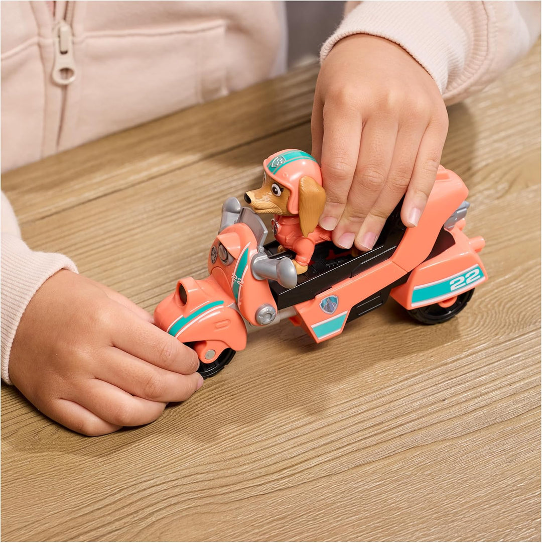 PAW PATROL - Liberty’s Rettungs-Motorrad mit Spielfigur (Basis Fahrzeug), authentische Details, Spie