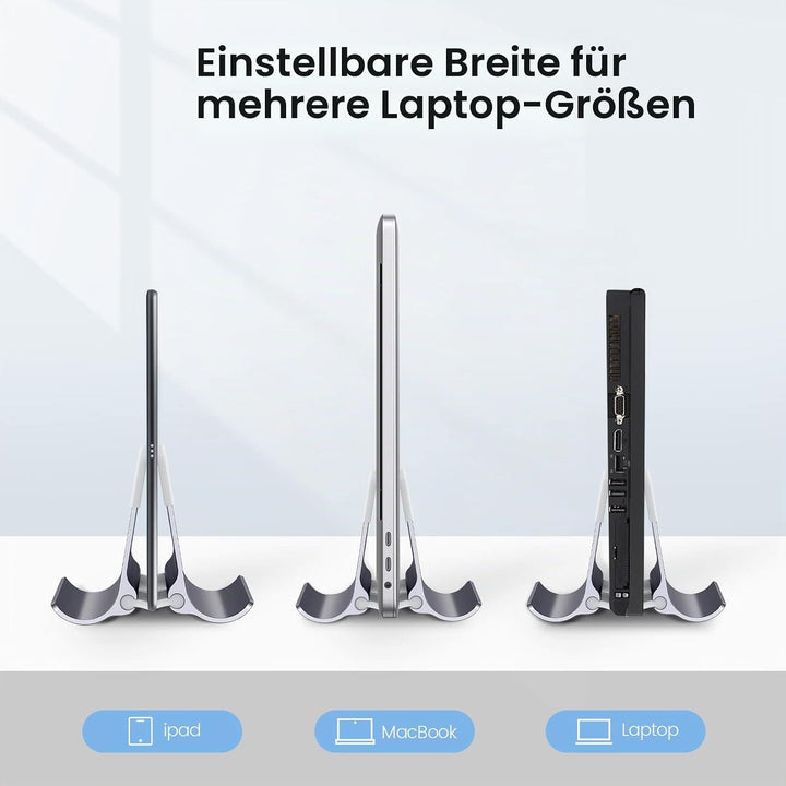 ORICO Vertikaler Laptop Ständer, Verstellbarer Laptop Halter Vertikal, Aluminium Notebook Halterung,