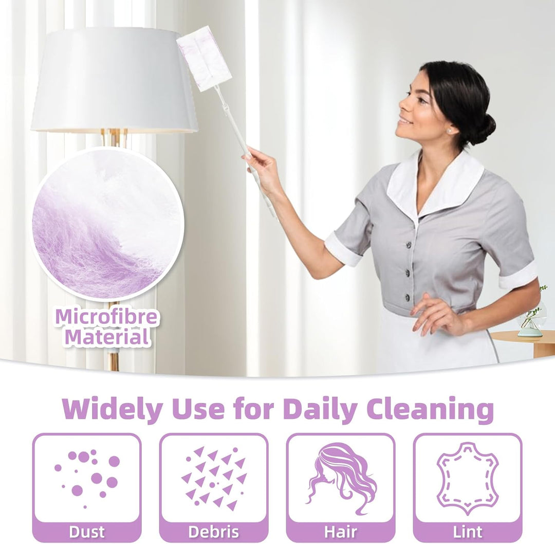 Loveco 51 Stück Kompatibel für Swiffer Staubmagnet Nachfüllpack, Einweg Magnet Staubwedel für Swiffe