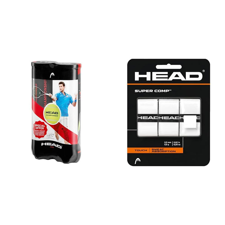 HEAD Unisex-Erwachsene Championship 8 Balls Bundle mit Griffband, 8 Balls Bundle mit Griffband