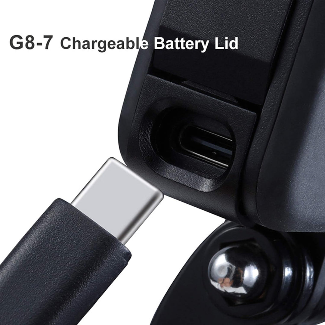 Ladebarer Akkudeckel für die Tür G8-7 Abnehmbarer Typ C Ladeanschluss für GoPro Hero Black 8 Sportka