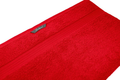 Lashuma Frottee Handtuch mit Sternzeichen Stier Bestickt, 70x140cm Linz Liegetuch Scharlach Rot Stie
