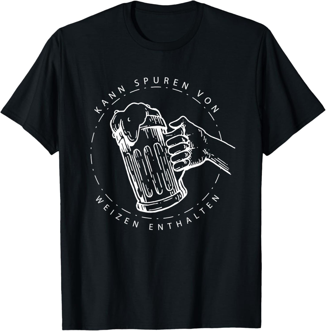Herren Kann Spuren Von Weizen Enthalten T-Shirt