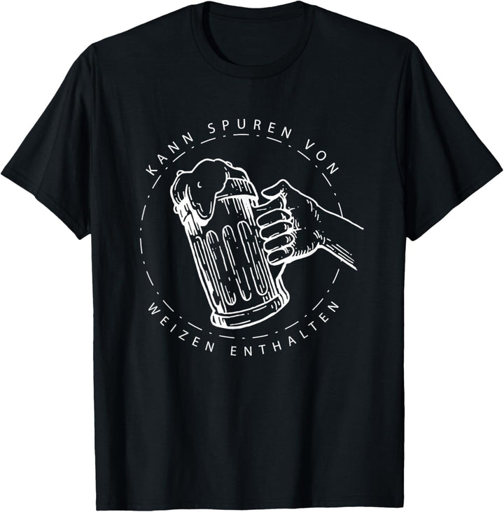 Herren Kann Spuren Von Weizen Enthalten T-Shirt