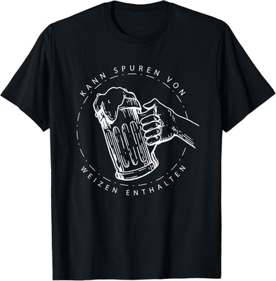 Herren Kann Spuren Von Weizen Enthalten T-Shirt
