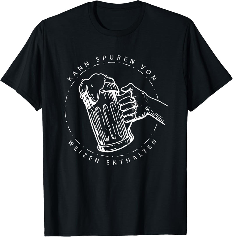 Herren Kann Spuren Von Weizen Enthalten T-Shirt