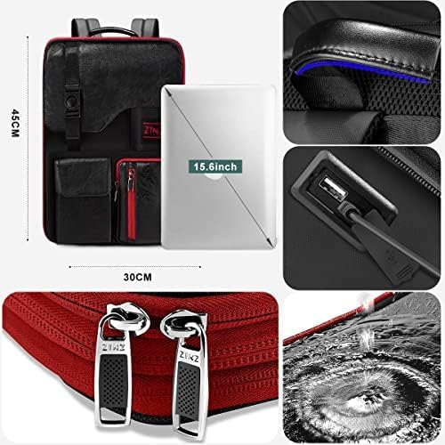 ZINZ 13 14 15 16 Zoll Schlank und Erweiterbar Laptop Rucksack Wasserdicht Notebook Tasche für Männer