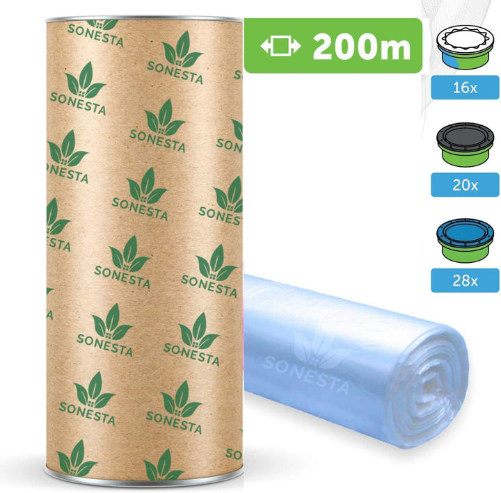 200m ECO Nachfüllfolie für Windeltwister windeleimer kompatibel mit Tommee Tippee TEC, Simplee, Twis