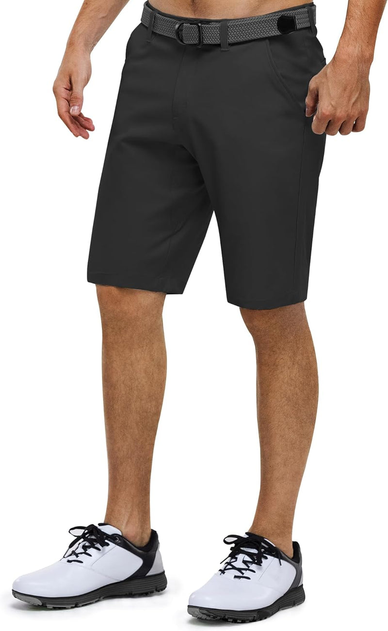 33,000ft Herren Golf Shorts Stretch Kurze Golfhosen Leichte Schnelltrocknende 11" Bermuda Shorts Kur