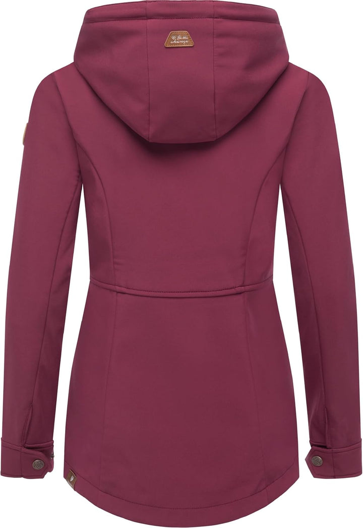 Ragwear Damen Sotfshelljacke Übergangsjacke mit Teddyfleece-Kapuze Yba Intl XS-6XL XS Wine25, XS Win