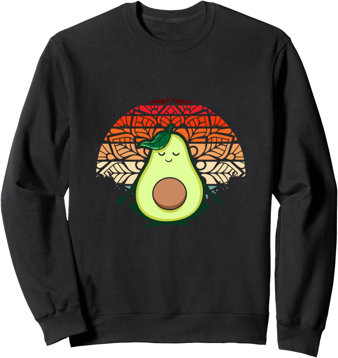 Avocado Yoga Pose Meditation Vegan Geschenk Meditieren Sweatshirt