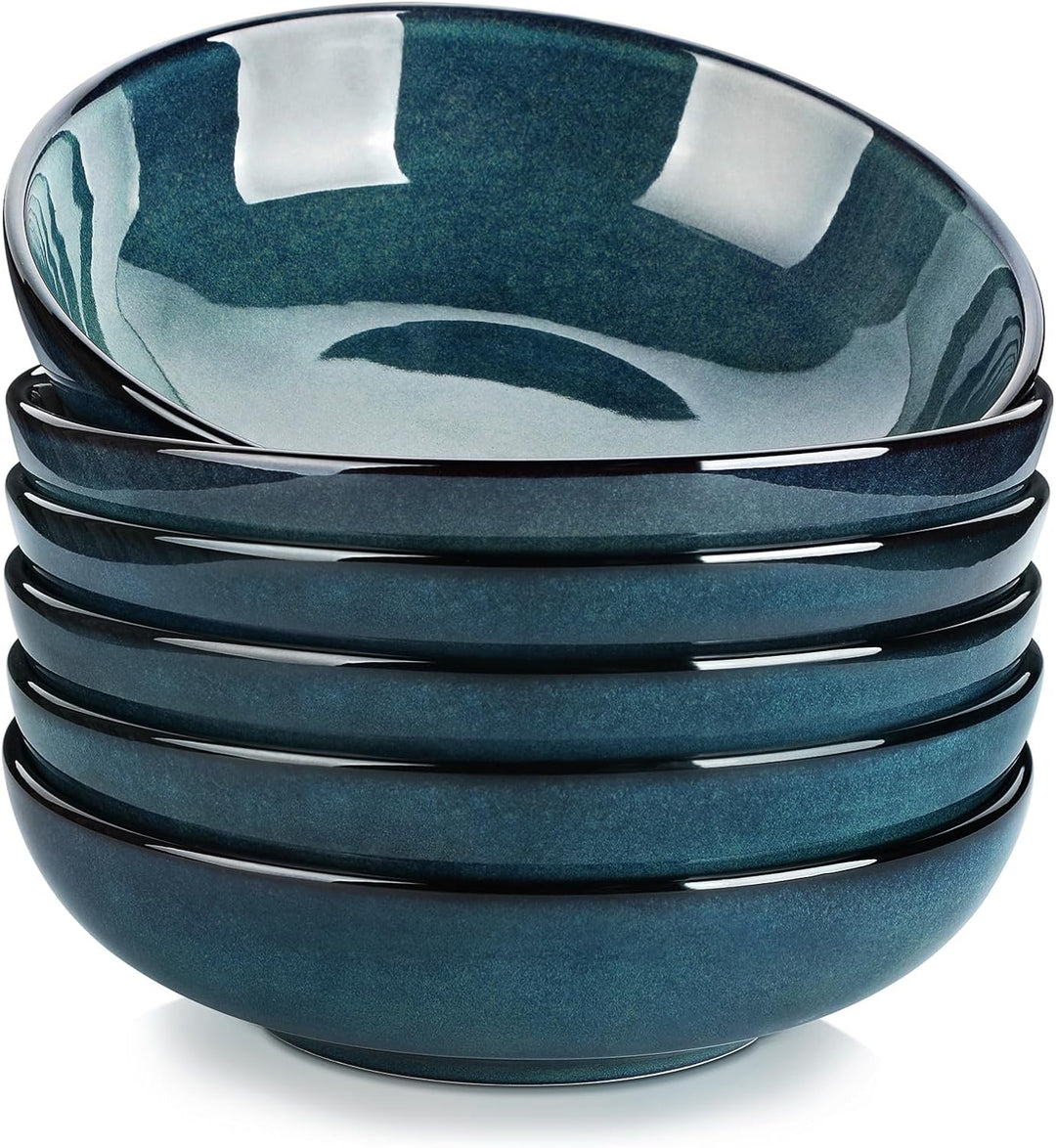vancasso Stern Suppenteller 6er Set, 1140 Ml grossen Pastateller, Spaghetti Tiefteller, Nudelschalen