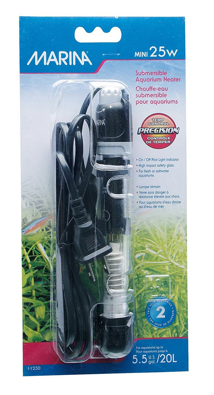 Marina tauchfähige Mini-Heizung voreingestellt, 25 W schwarz 1 Stück (1er Pack), schwarz 1 Stück (1e