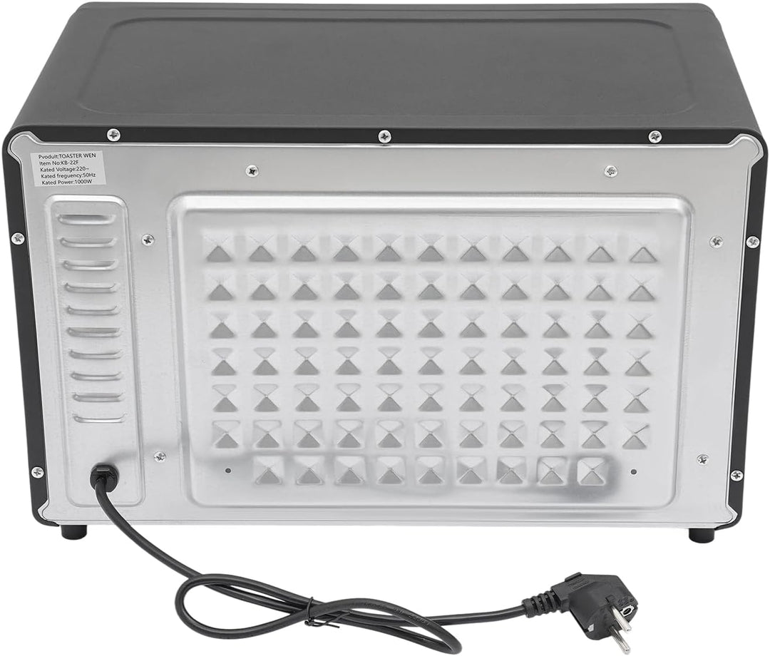 Mini Backofen 22 L, PizzaOfen 1000W, 4 Heizungsrohr Gleichmässig & Schnelle Heizung, Minibackofen mi