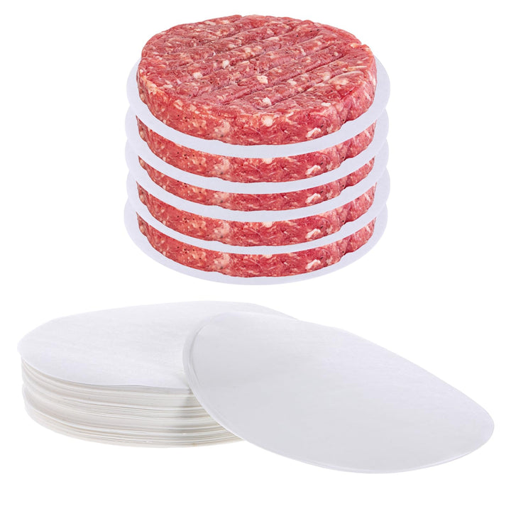 500 Stück Burger Papier Antihaft Burgerpapier Rundes Backpapier, Antihaftbeschichtetes Pergamentpapi