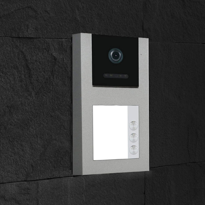 Balter EVO Grau WiFi Video Türklingel mit Kamera und RFID für 3 FAM, 2-Draht Doorbell Aufputz Türspr