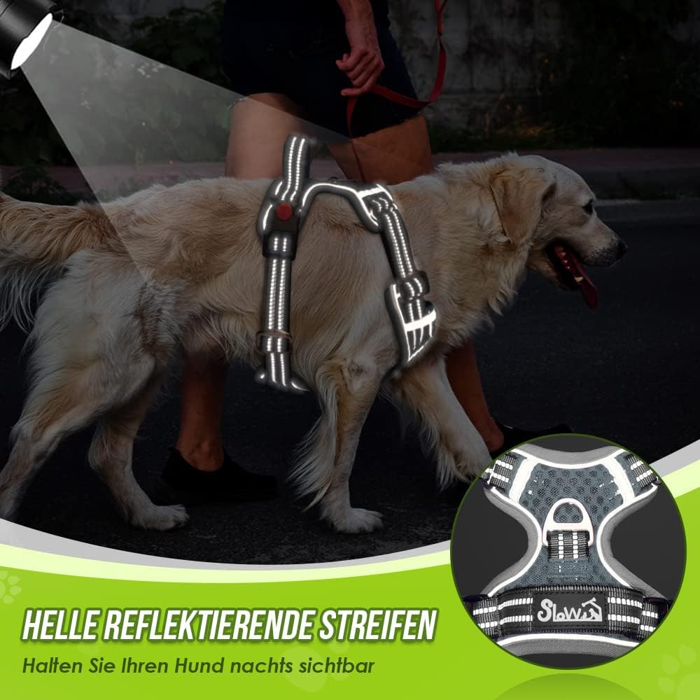 Eyein No-Pull Hundegeschirr, Air-Mesh Atmungsaktiv Brustgeschirr für kleine, mittelgrosse und grosse