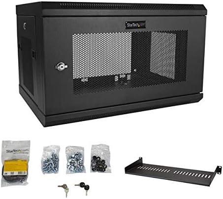 StarTech.com 6HE 19 Zoll Wand Netzwerkschrank - 2 Pfosten, 37,5cm tiefes, abschliessbares Serverschr