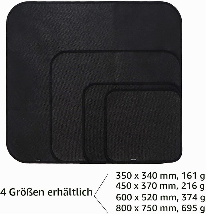 Feuerfeste Matte 60x52cm - Hitzebeständig bis 550°C - Für Kamin, BBQ, Grill &amp; Feuerstelle, Feuerscha