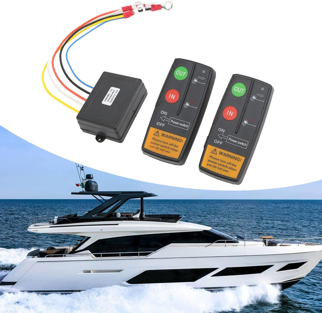 BOROCO Wireless Elektrische Seilwinde Motorwinde Controller, 75 Fuss Reichweite 12 V 24 V hohe Empfi