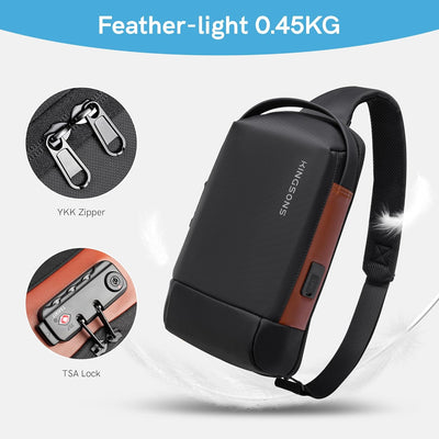 Kingsons Umhängetasche Brusttasche für Männer & Frauen Anti-theif Kleine Crossbody Bag Sling Bags Ca
