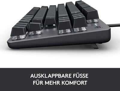 Logitech K835 TKL Kabelgebundene Mechanische Aluminium Tastatur - Tenkeyless PC Keyboard mit kompakt