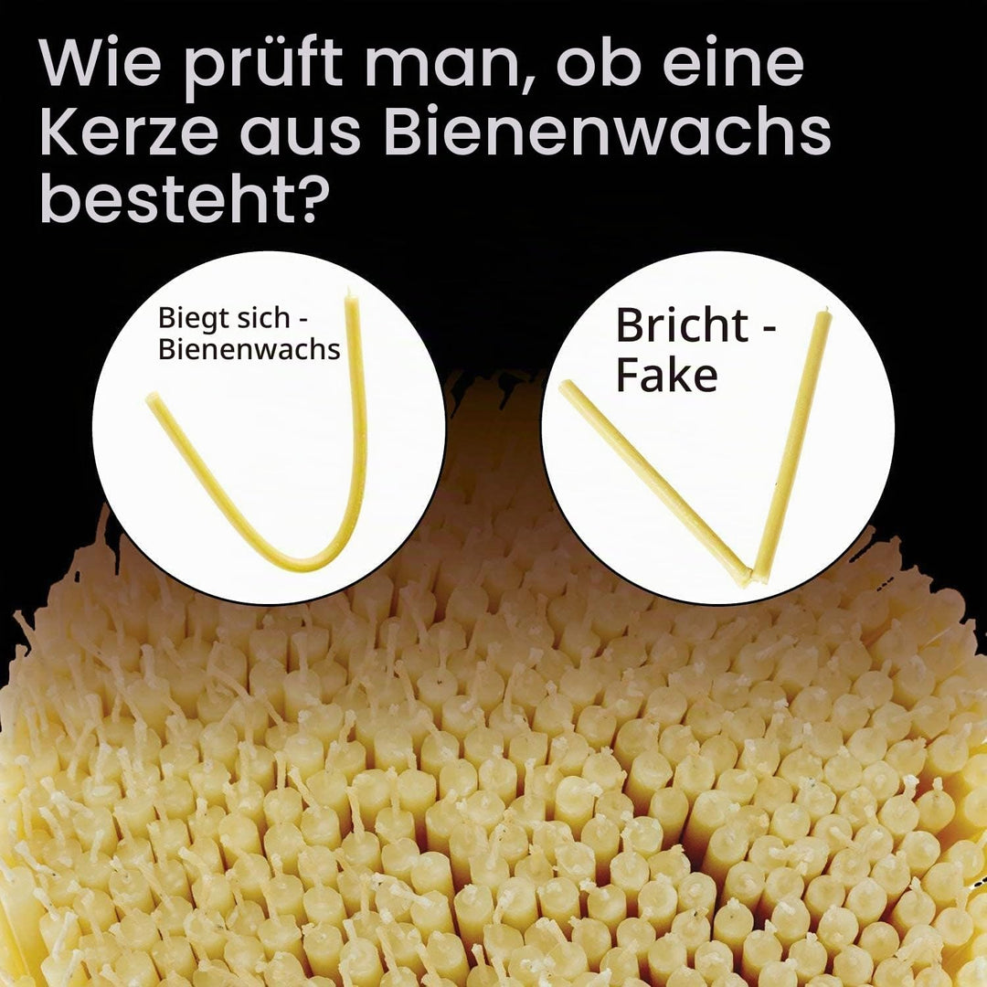Danilovo 50 Stück Weiss Bienenwachs Kerzen - Orthodoxe Kerzen für Gebet, Rituals, Tischdeko Hochzeit