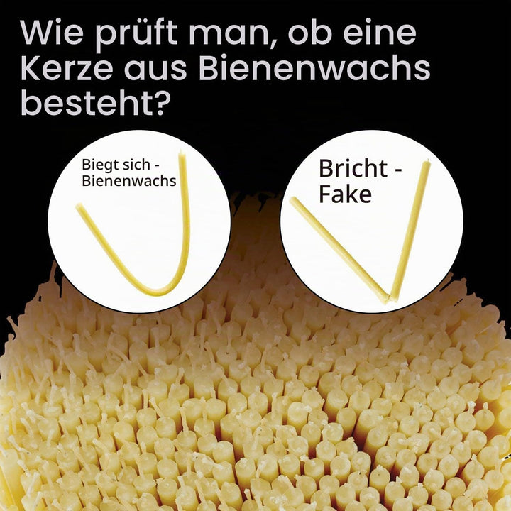Danilovo 50 Stück Weiss Bienenwachs Kerzen - Orthodoxe Kerzen für Gebet, Rituals, Tischdeko Hochzeit