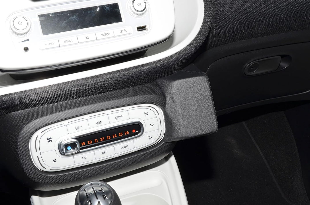 KUDA 1770 Halterung Echtleder schwarz für Smart ForTwo/ForFour (W453) ab 2014, 1770