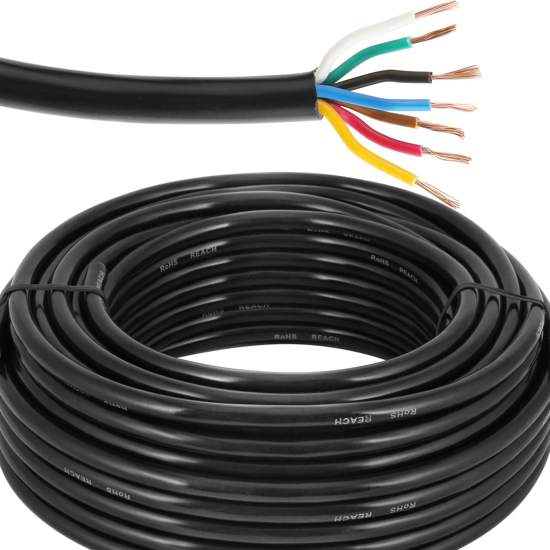 Fahrzeugkabel 7 adrig 20M Kabel Anhänger 7 polig Camping Fahrzeugleitung Kabelquerschnitt 7X 0,5mm²
