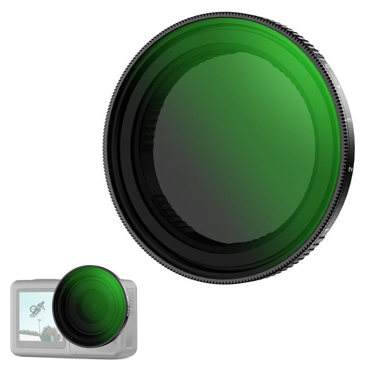 NEEWER Variabler ND Filter kompatibel mit DJI Osmo Action 5 Pro/4/3, ND2-32, 1-5 Stop, Snap On, mehr