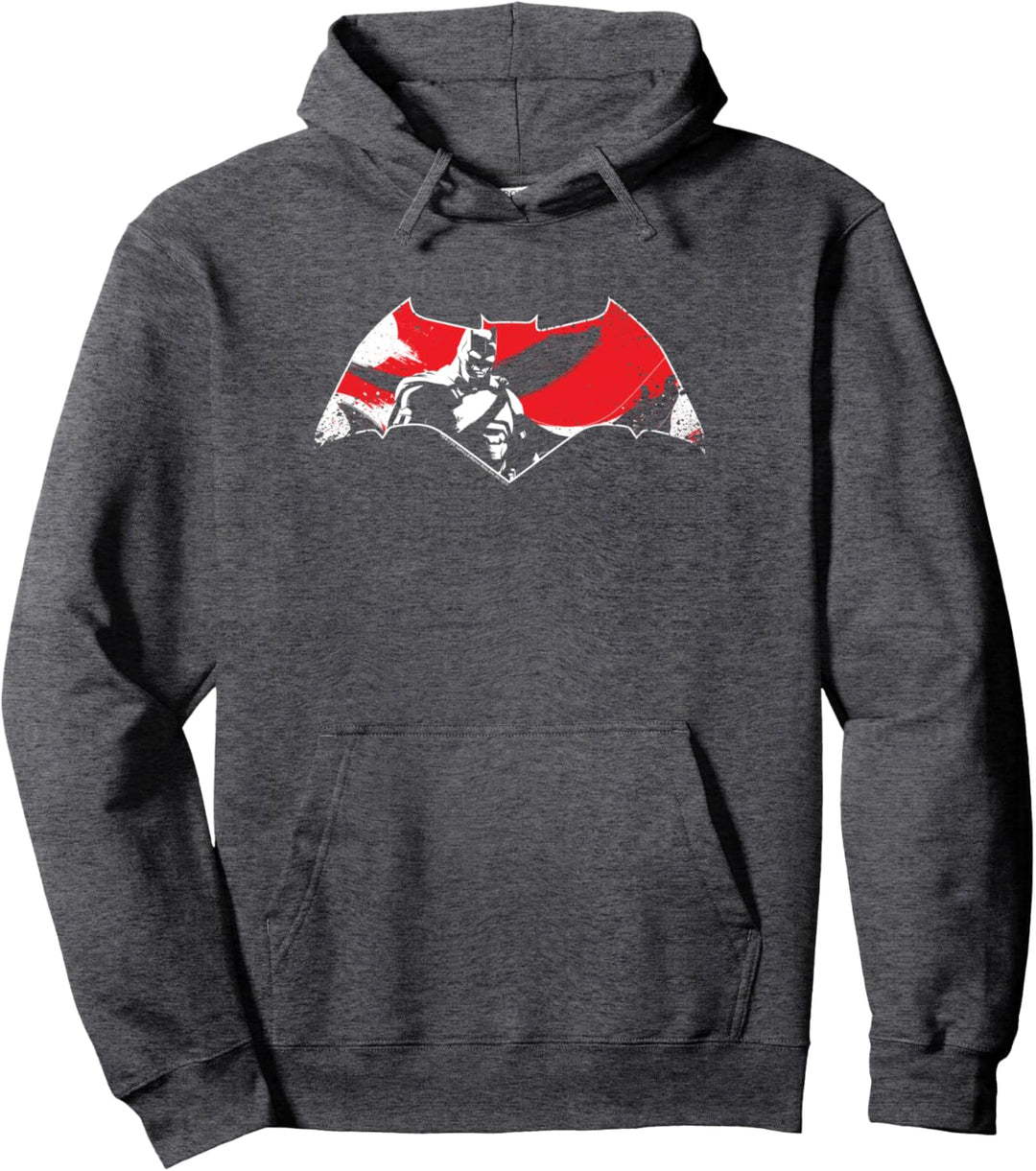 Batman v Superman Armor Splatter Logo Pullover Hoodie