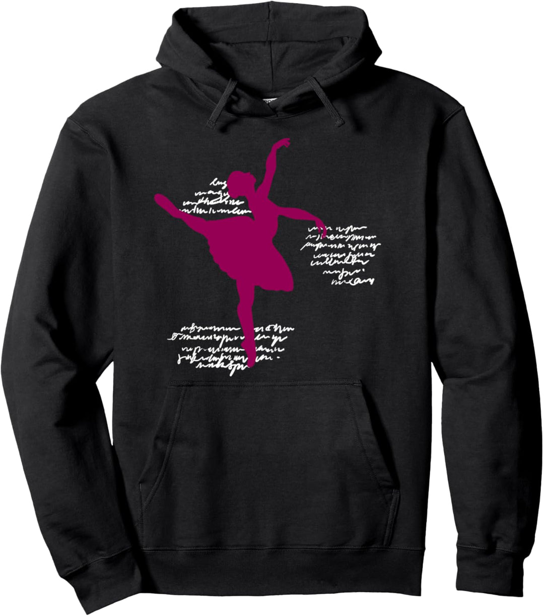 Pink Purple Ballet Dancer Cute Ballerina Dancer Girls Gift Pullover Hoodie