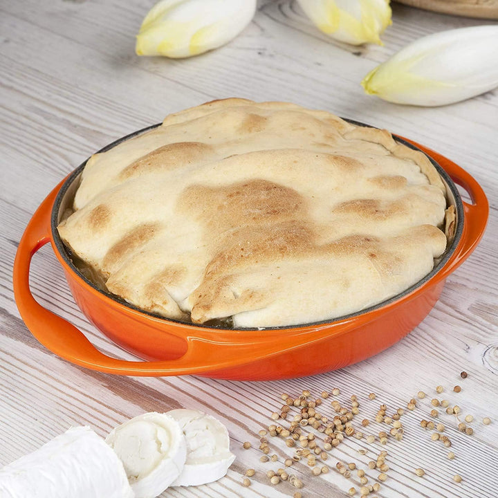 Le Creuset Gusseisen Tatin-Backform, Rund, Ø 28 cm, Für alle Herdarten inkl. Induktion geeignet, 2,6