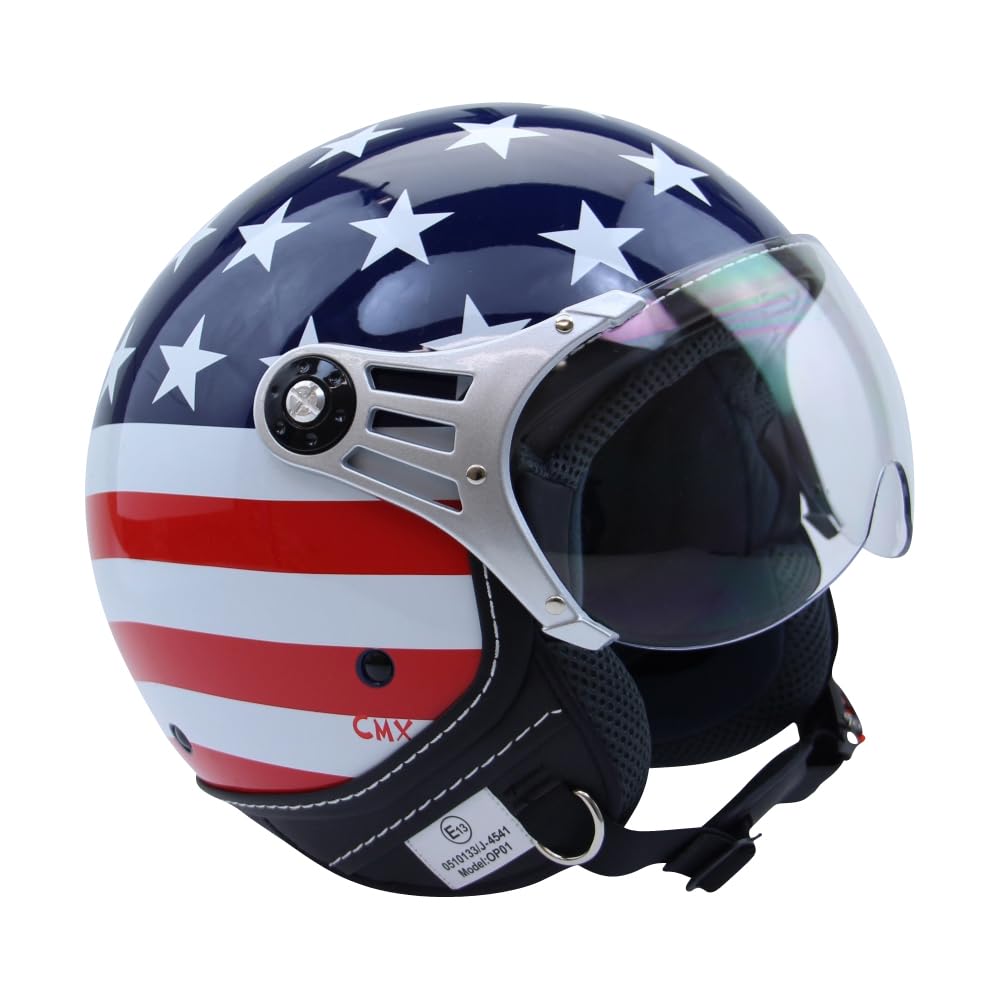 Motorradhelm Jethelm Chopperhelm Cafe Racer CMX Stars and Stripes USA-Flag XL