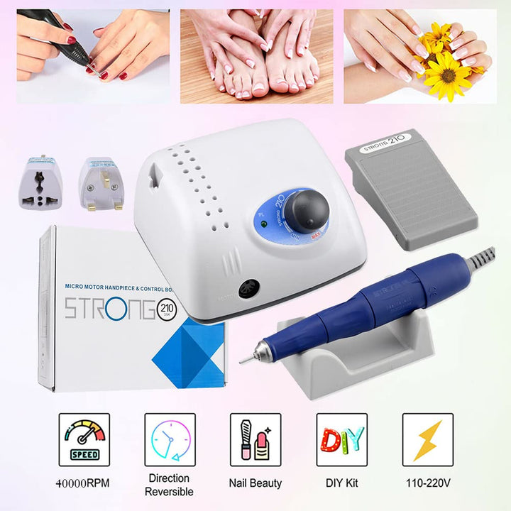 Elektrische Nagelfräser, 40000 U/Min, Professionelle Nail Drill, Elektrische Nagelfeile ManiküRe Set