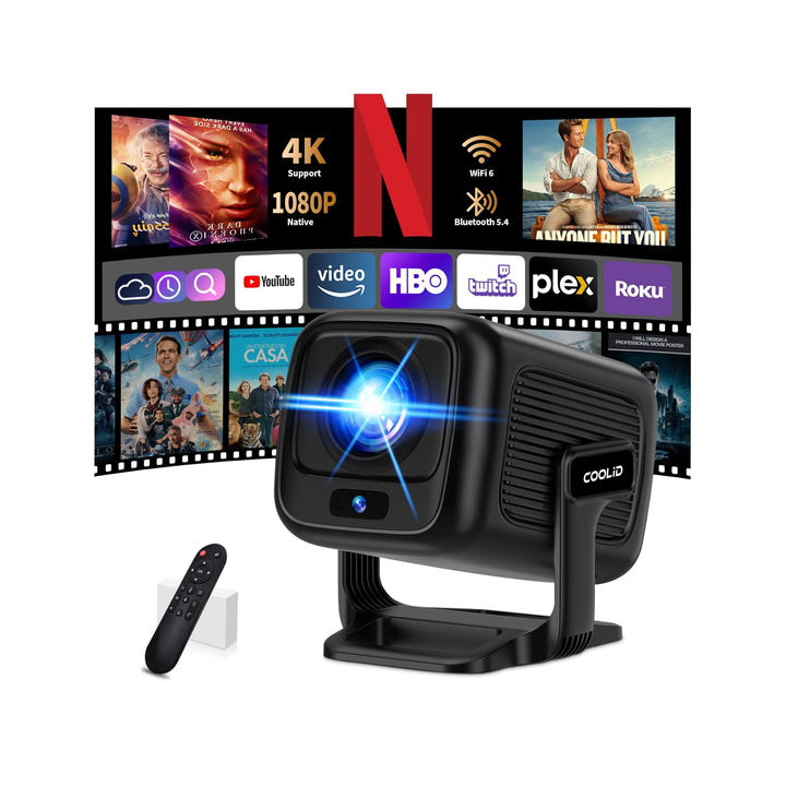 Beamer 4K Projektor Native 1080P [ Autofokus & 2026 Upgraded ] Mini Beamer Mit 5G WiFi 6 und BT 5.4