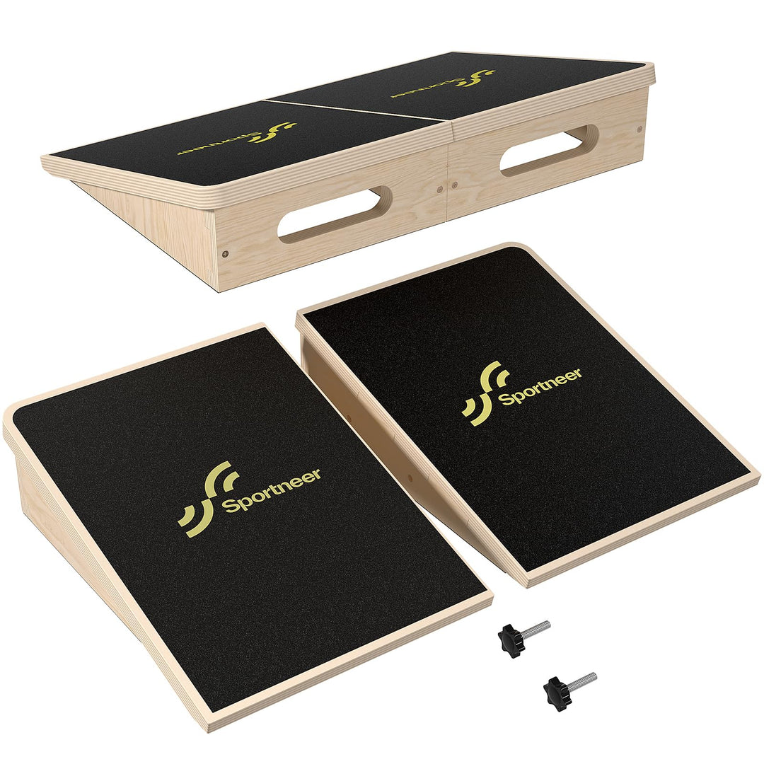 Sportneer Wadendehner Schrägbrett 540 KG – 15° / 20° Slant Board für Knieretter, Squat Wedge, Kraftt
