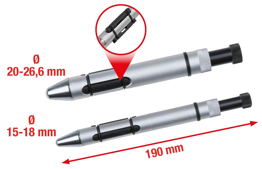 KS Tools 150.2285 Kupplungs-Zentrierdorn-Satz Ø 15,0 - 26,6 mm, 2-tlg.