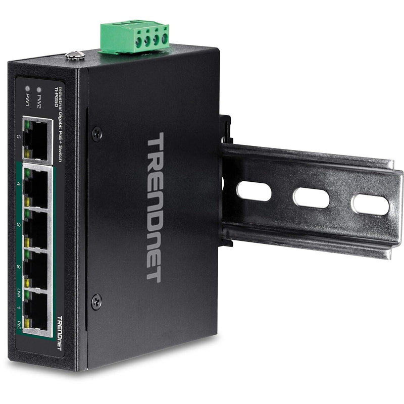 TRENDnet TI-PG50 5-Port-gehärteter industrieller nicht verwalteter Gigabit-Switch, 10/100 / 1000 Mbi