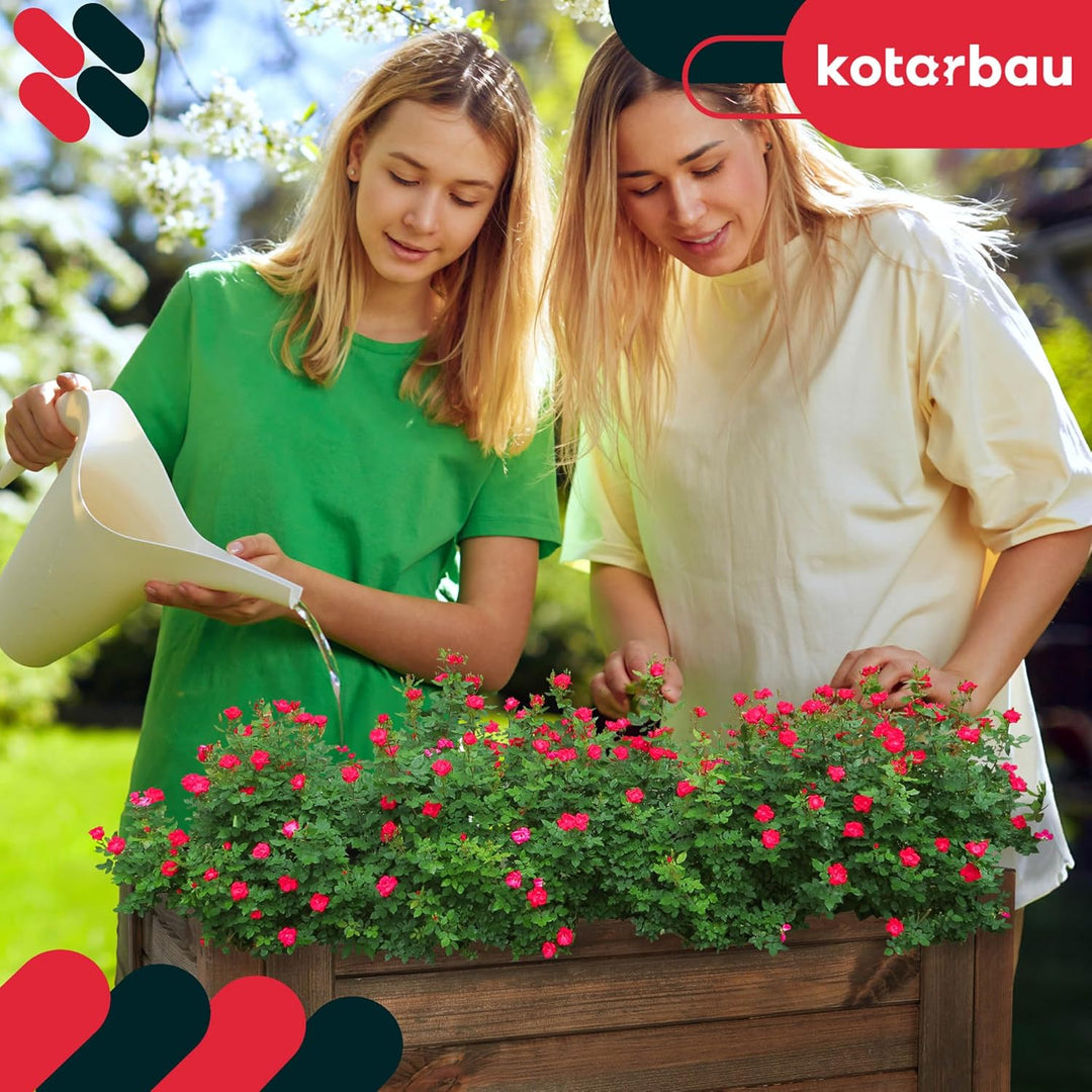KOTARBAU® Blumenkasten - 60 x 60 x 30 cm - Pflanzkasten mit Vlies - Pflanzkübel gross aussen - Balko