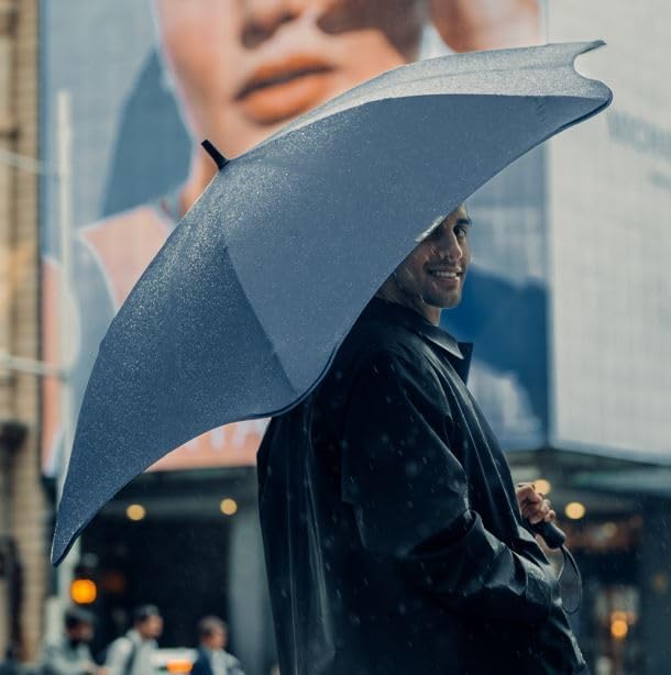 BLUNT 'Executive' Regenschirm Gross Ø 138 cm Midnight Navy - Sturmfest bis 115 km/h - Automatisch Öf