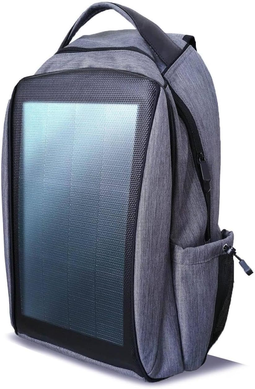 Wasserdichter Laptop Rucksack mit intergriertem Solar Paneel, Outdoor Backpack Tasche für Damen und