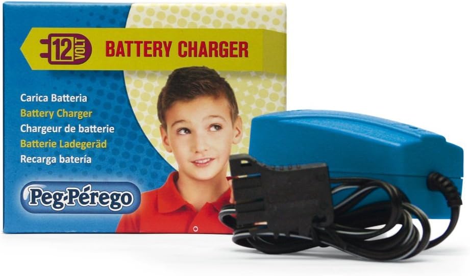 Peg Perego KB0036 - Batterie, 12 V 12 V, 12 Ah & Y/CB0302-12V Ladegerät für Batterien, Fahrzeuge 12