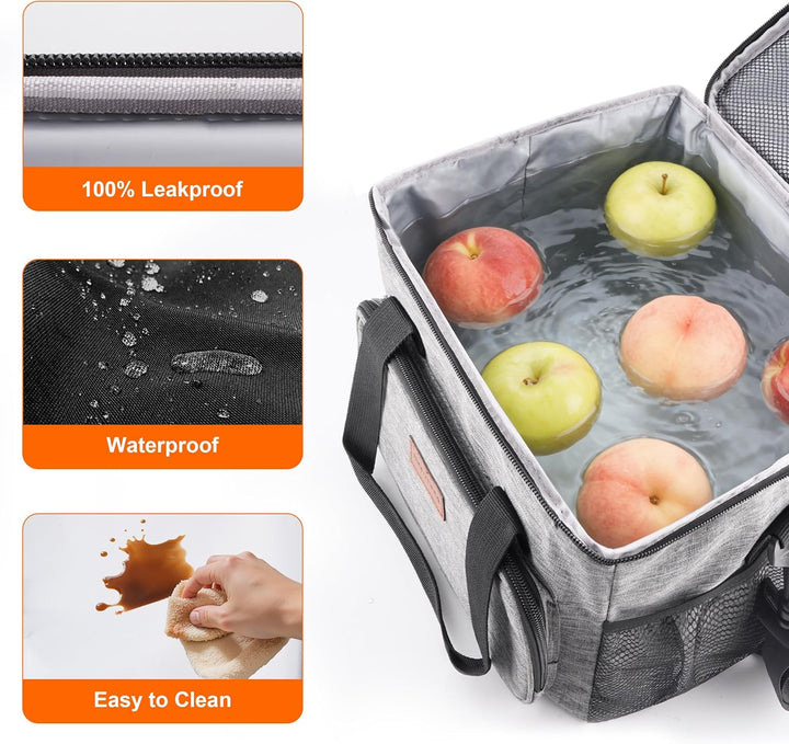 Isolierte Faltbare Kühltasche Lunchtasche wasserdichte Thermotasche Umhänge Tragetasche Für Herren D