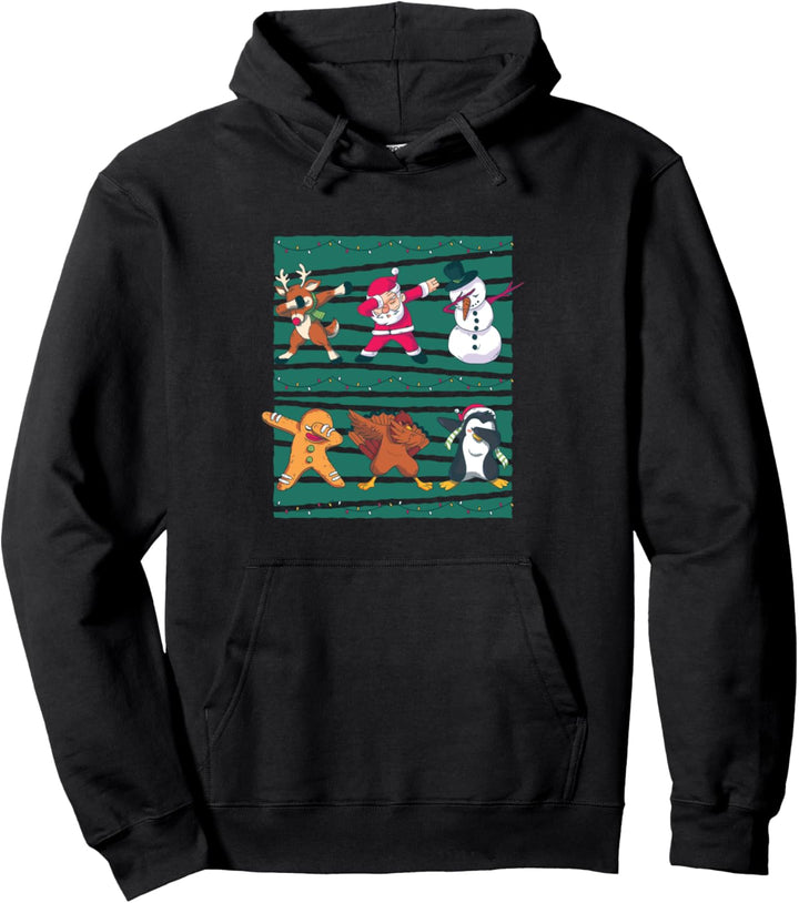 Weihnachten Dabbing Rentier, Weihnachtsmann, Schneemann Pullover Hoodie