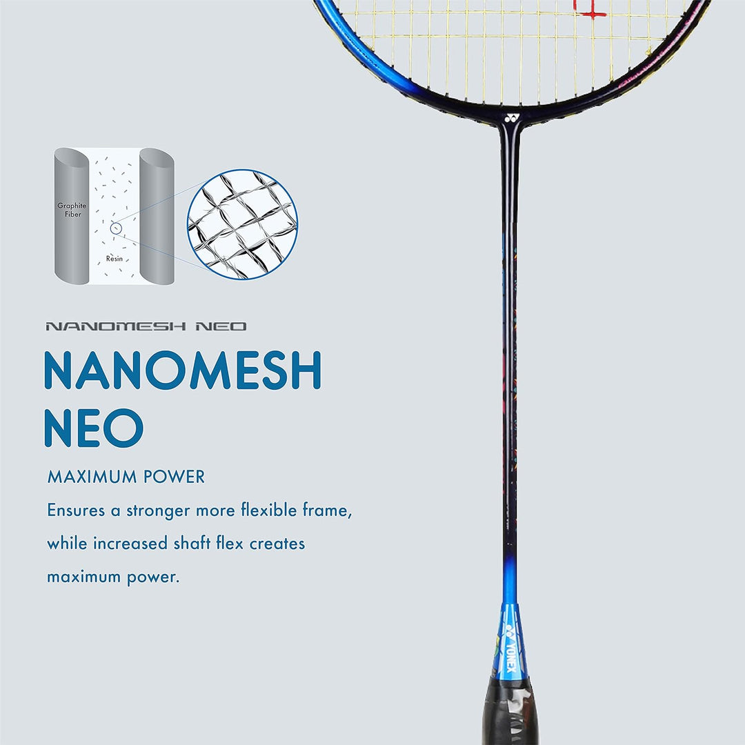 YONEX Smash Badmintonschläger (G4, 73 g, 12,7 kg Spannung) schwarzblau, schwarzblau