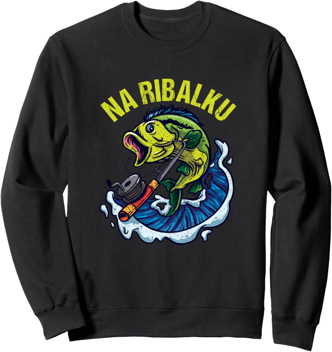 Na Ribalku Russland Angeln Fischen Russische Angler Russia Sweatshirt