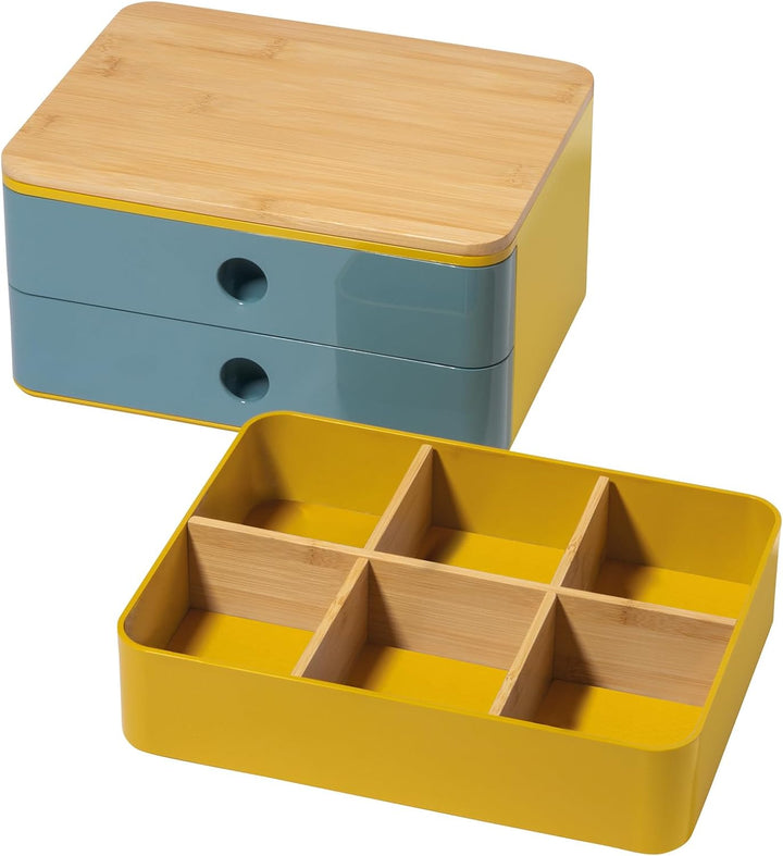 HAN Schubladenbox Allison SMART-BOX mit 2 Schubladen und Trennwand, Kabelführung, stapelbar, Utensil